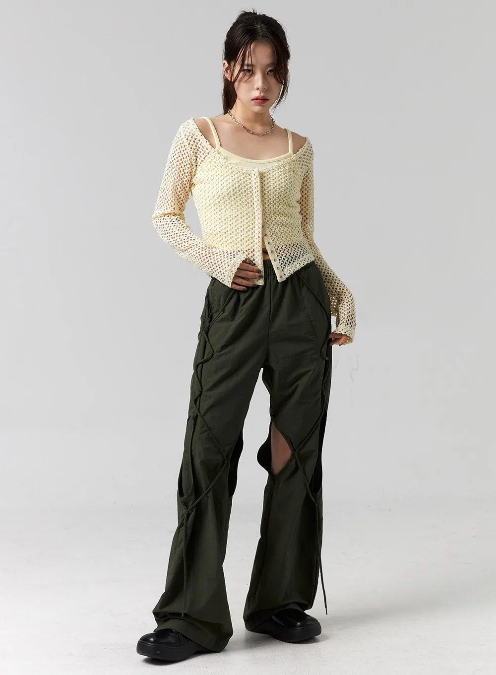 Cutout Cargo Pants CG316