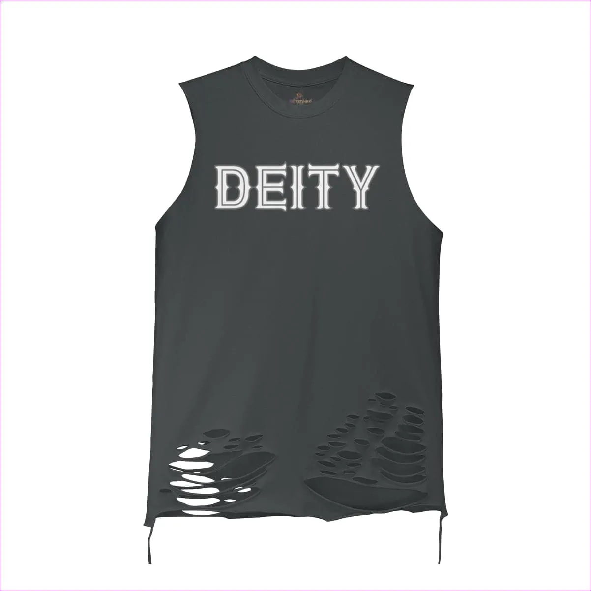 Deity Unisex Ripped Tank Top