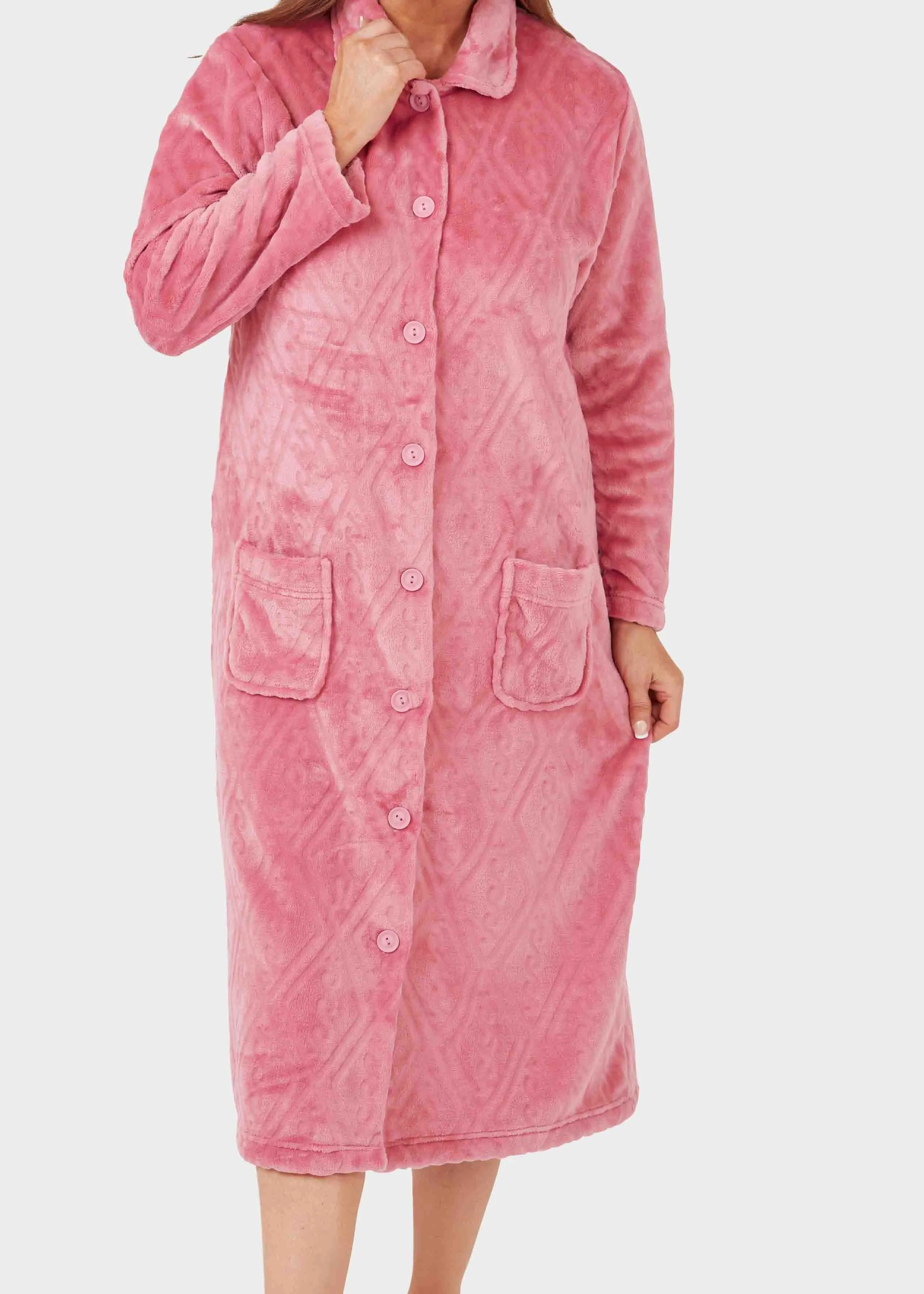 Emilia Luxury Fleece VELCRO® Brand Fastening Dressing Gown