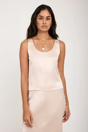 Fynn Silk Tank Top in Lunar