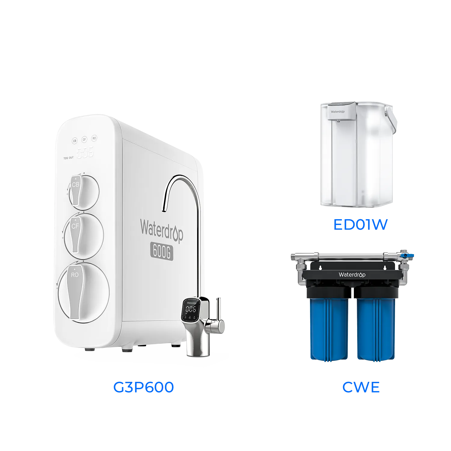 G3P600 Tankless Reverse Osmosis System - Waterdrop G3P600 Bundles