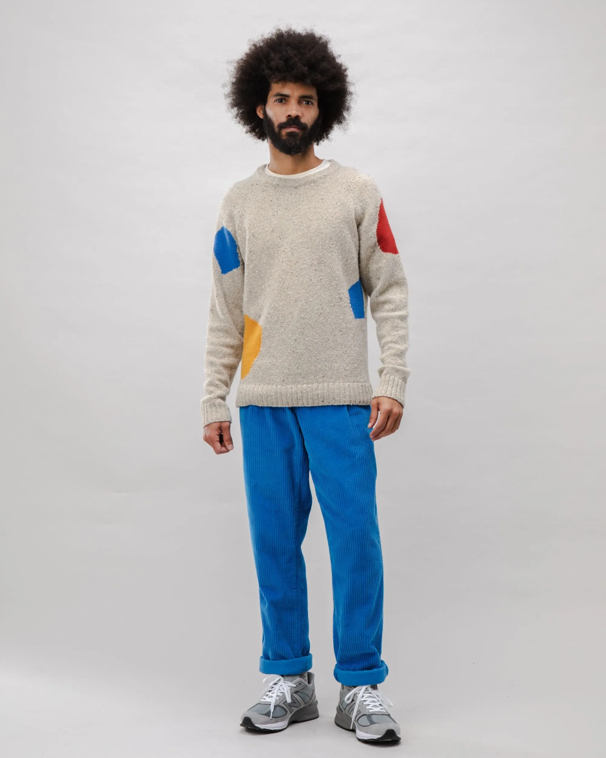 Geo Raglan Wool Sweater Melange