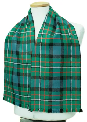 Green Paisley Tartan Plaid Wool Dress Scarf