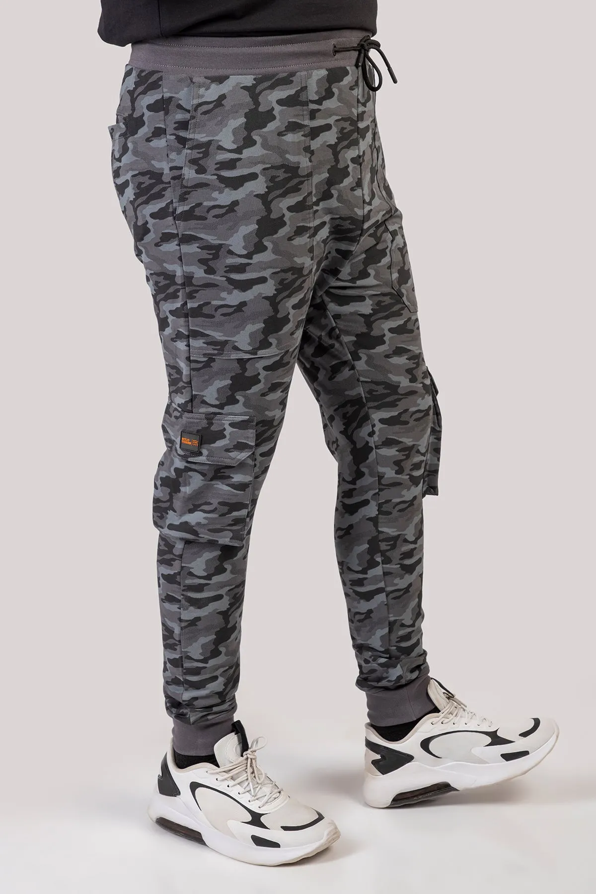 Grey Camo Cargo Jog Pants (Plus Size) - W23 - MTR098P