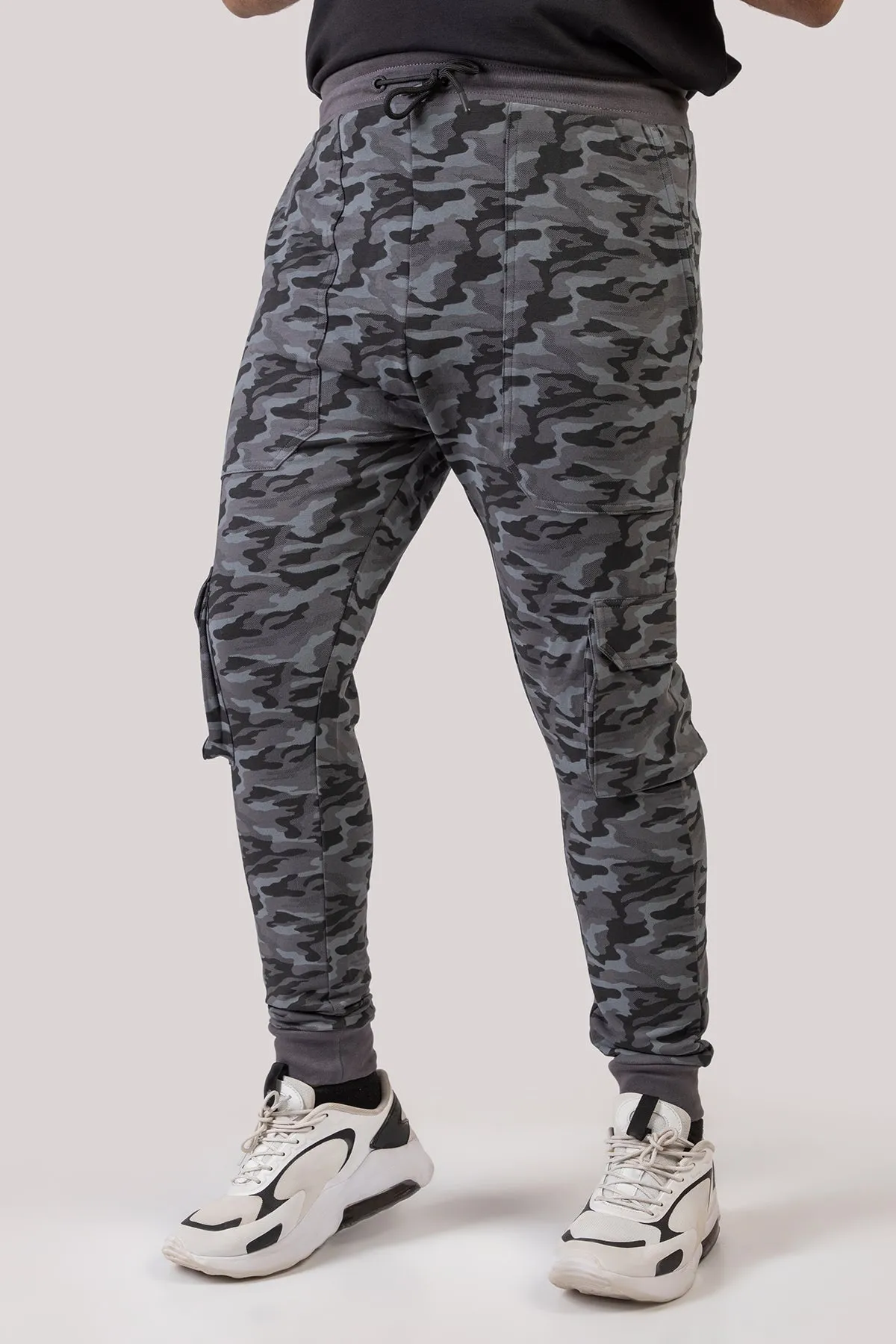 Grey Camo Cargo Jog Pants (Plus Size) - W23 - MTR098P