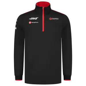 Haas Racing F1 2023 Team Fitted 1/4 Zip Sweater - Black