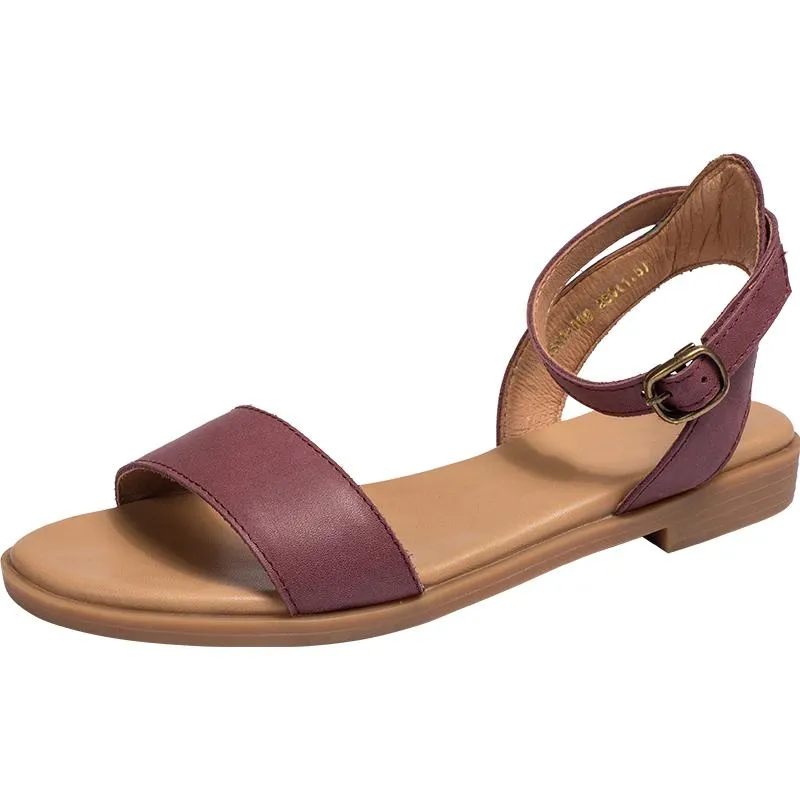 Handmade Leather Donddi sandals For Women Yellow/Black/Purple/Brown