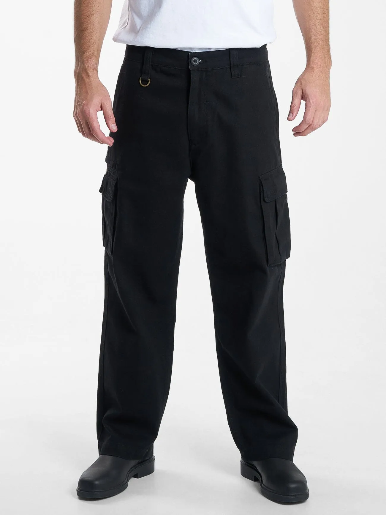 Hard Yakka X Thrills Big Slacker Cargo Pant - Black