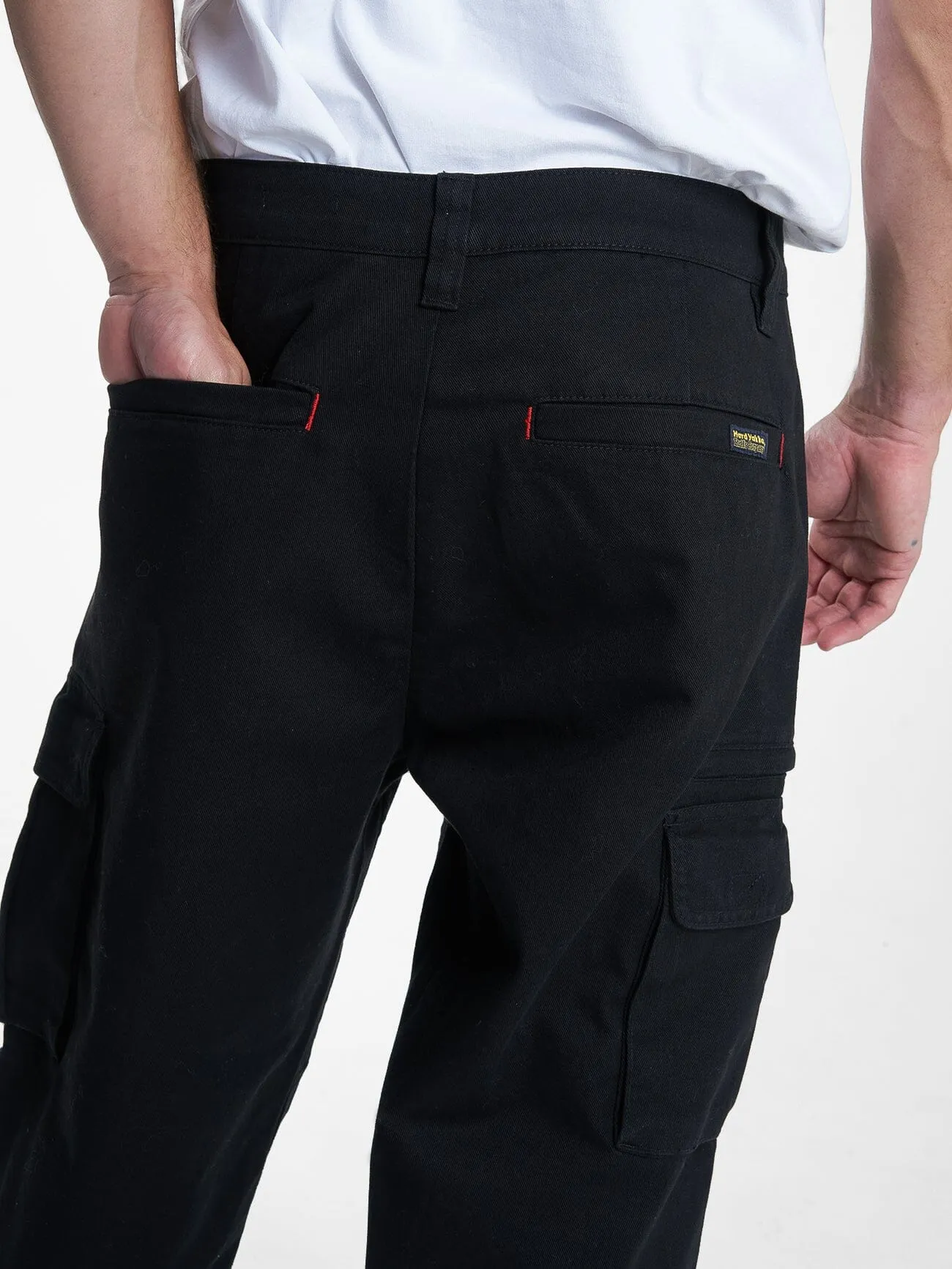 Hard Yakka X Thrills Big Slacker Cargo Pant - Black