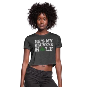 He's My Drunker Half Women's Cropped T-Shirt