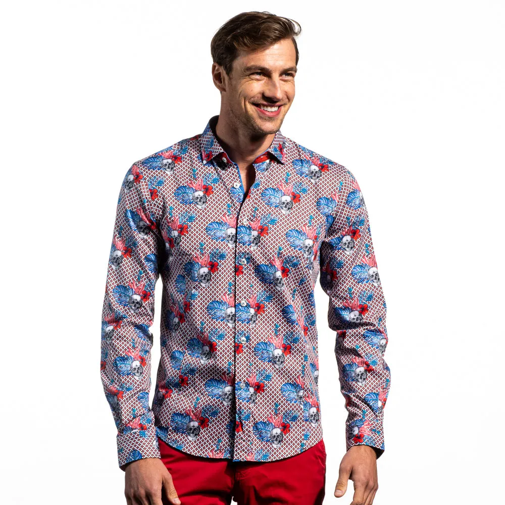 Hibiscus Haunt Button Down Shirt