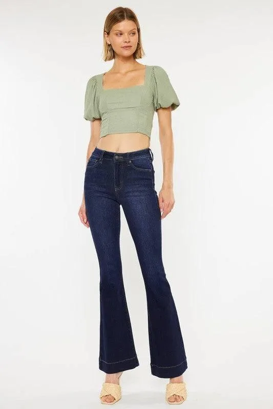 High Rise Dark Wash Kancan Flare Jeans