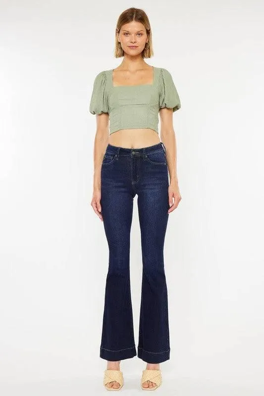 High Rise Dark Wash Kancan Flare Jeans