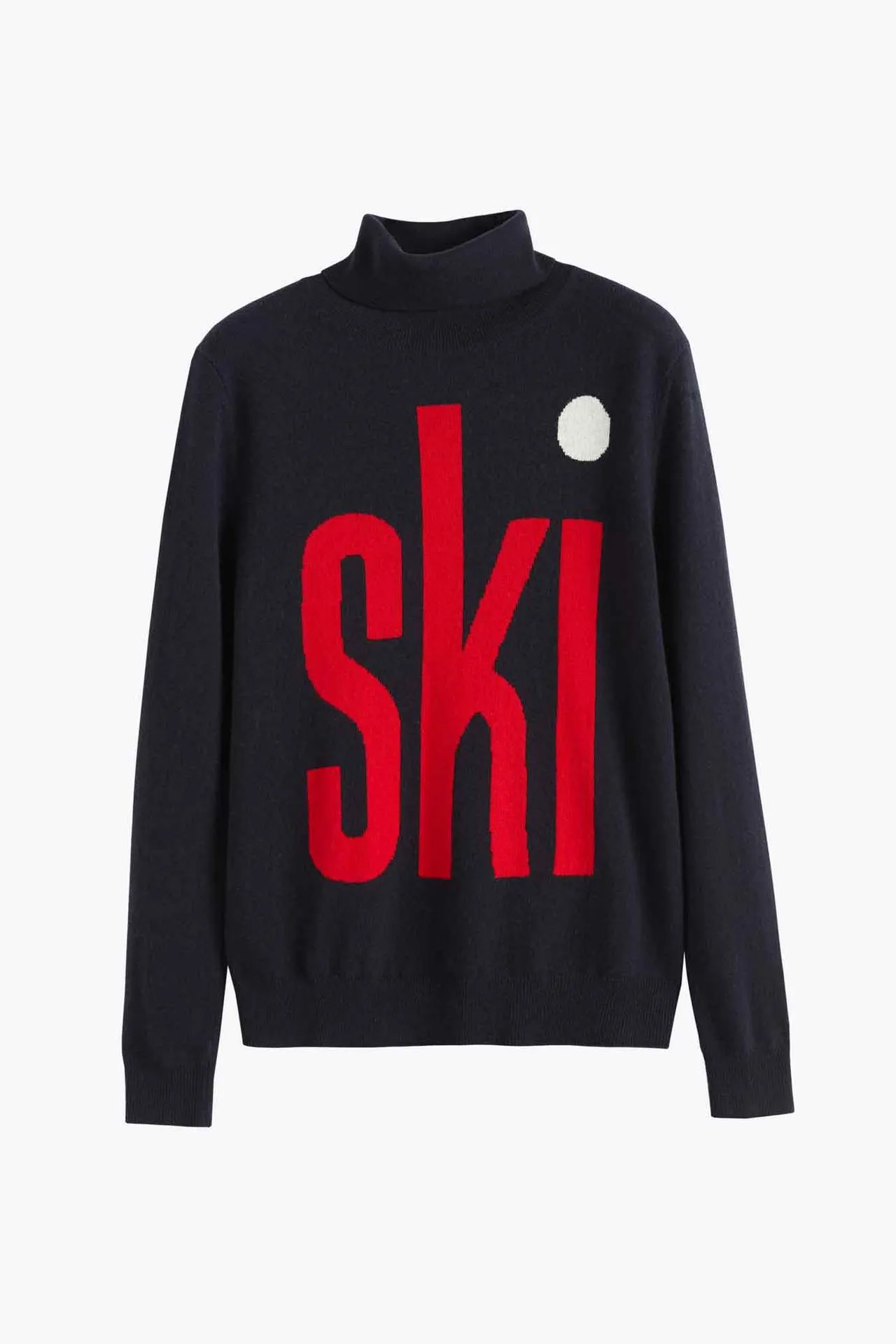 Intarsia Ski Sweater, Navy/Red/Cream