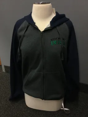 IRISH COLOR BK FZ SWEATSHIRT