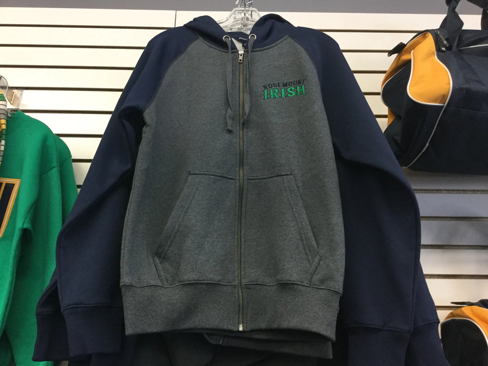 IRISH COLOR BK FZ SWEATSHIRT