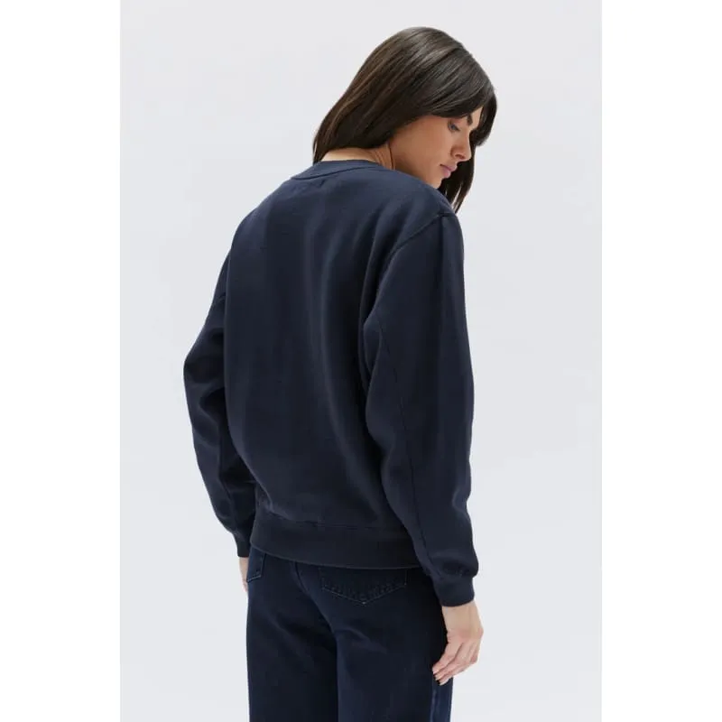 Logo Fleece Jumper  True Navy|White