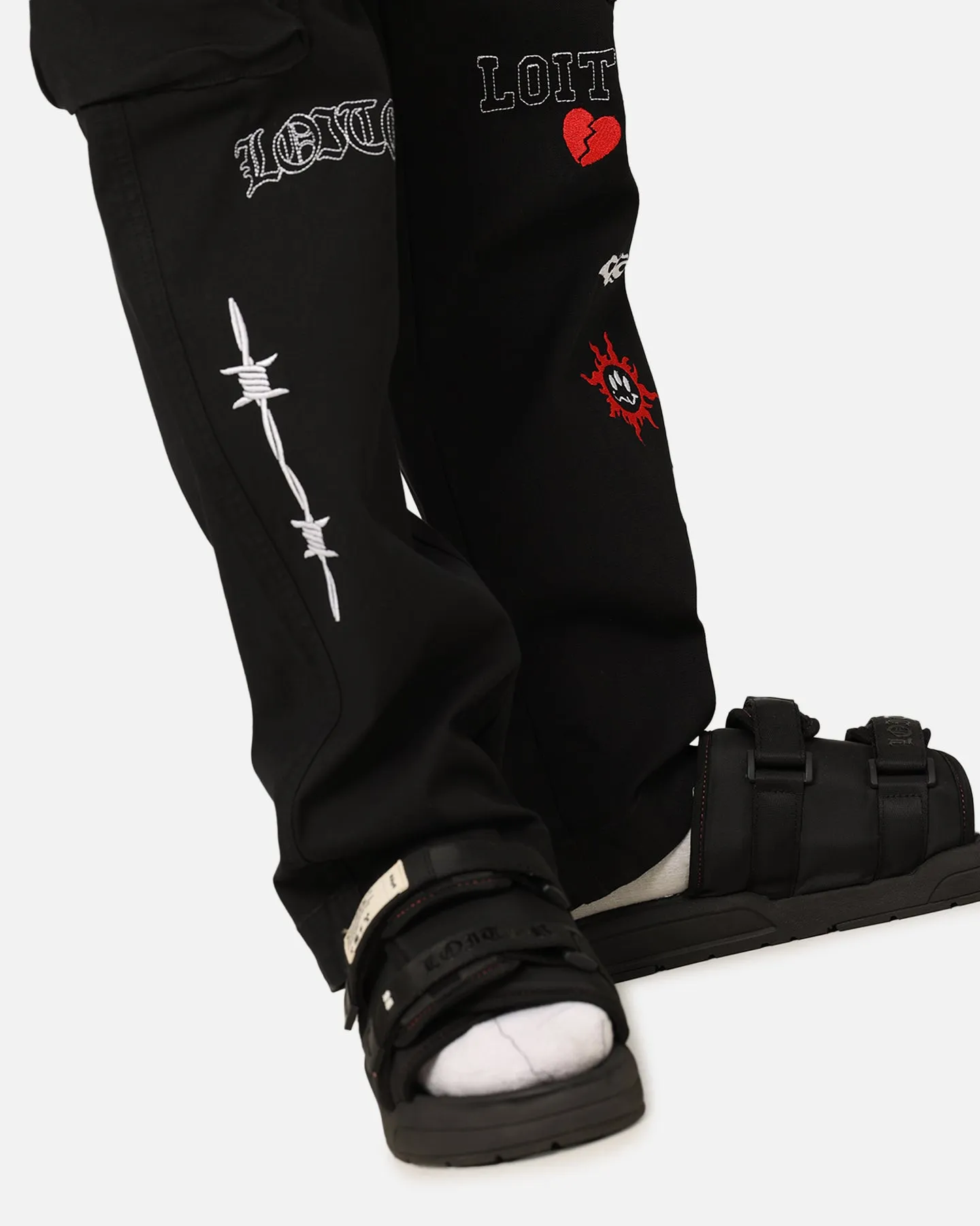 Loiter Sketch Cargo Pants Black