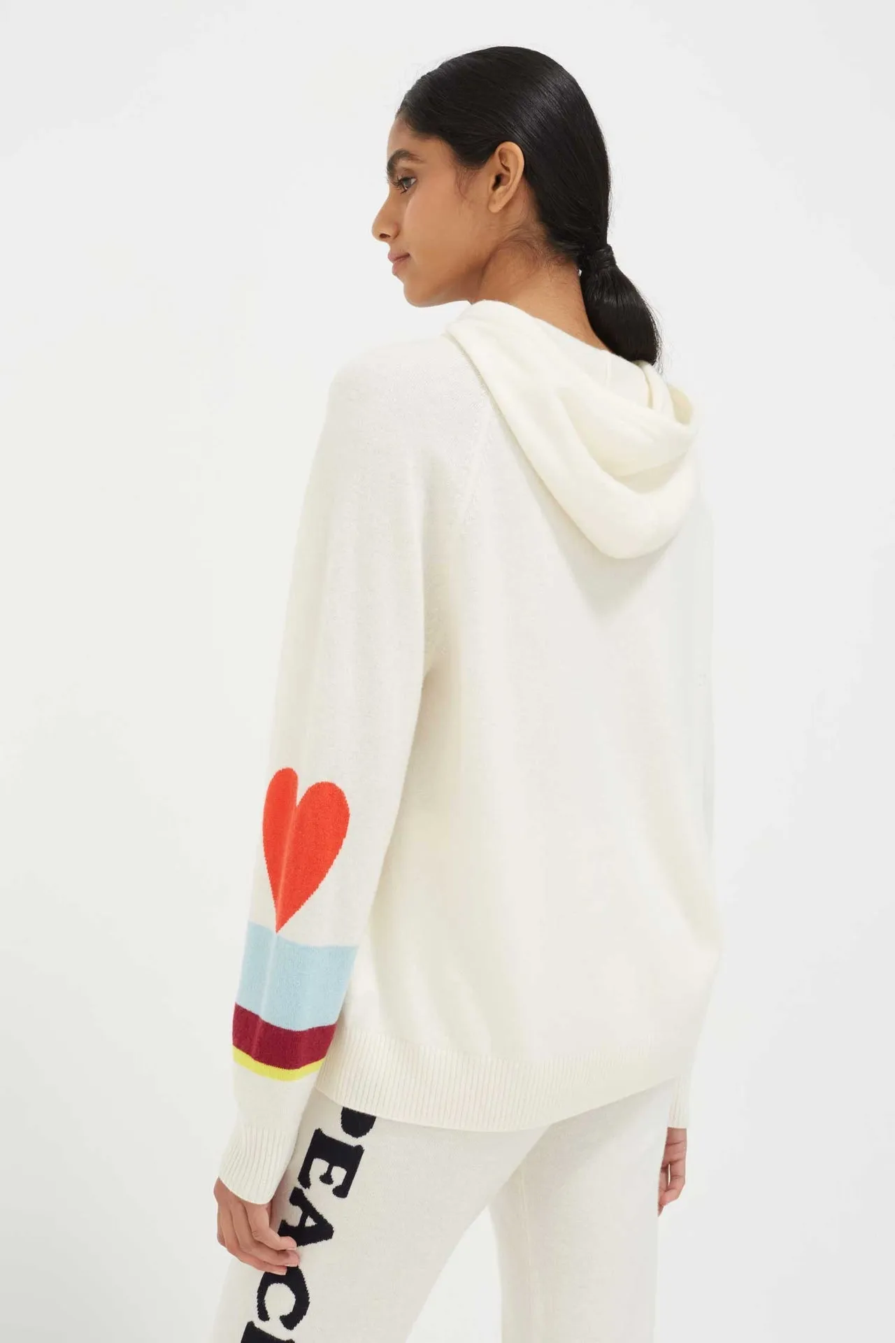 Love Sleeve Hoodie, Bone