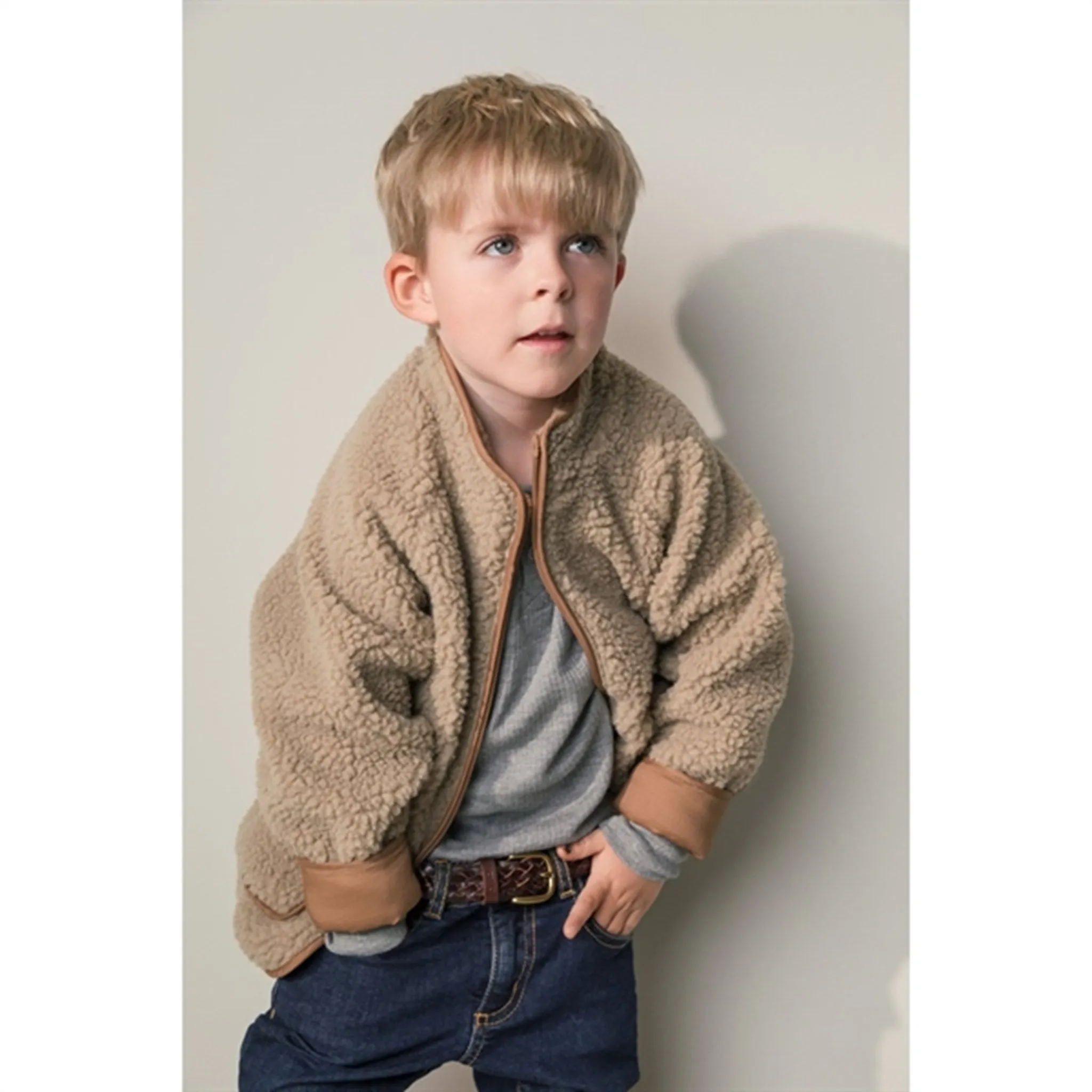 MarMar Jerry Teddybear Fleece Jacket Sandstone