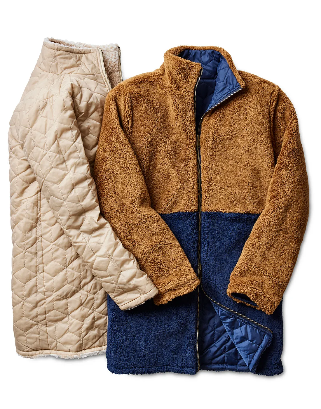 Mason Reversible Jacket: Cocoa/Navy - FINAL SALE