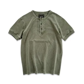 Men's Military Green Henley Shirt