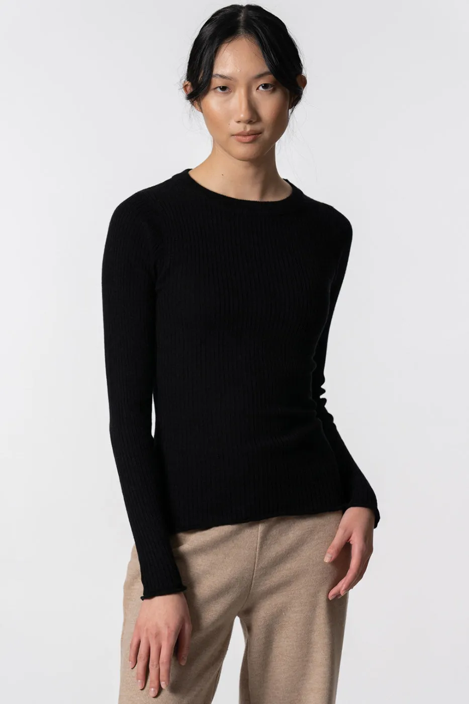 Merino Fitted Rib Sweater