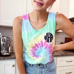 Monogram Tie Dye Tank Top