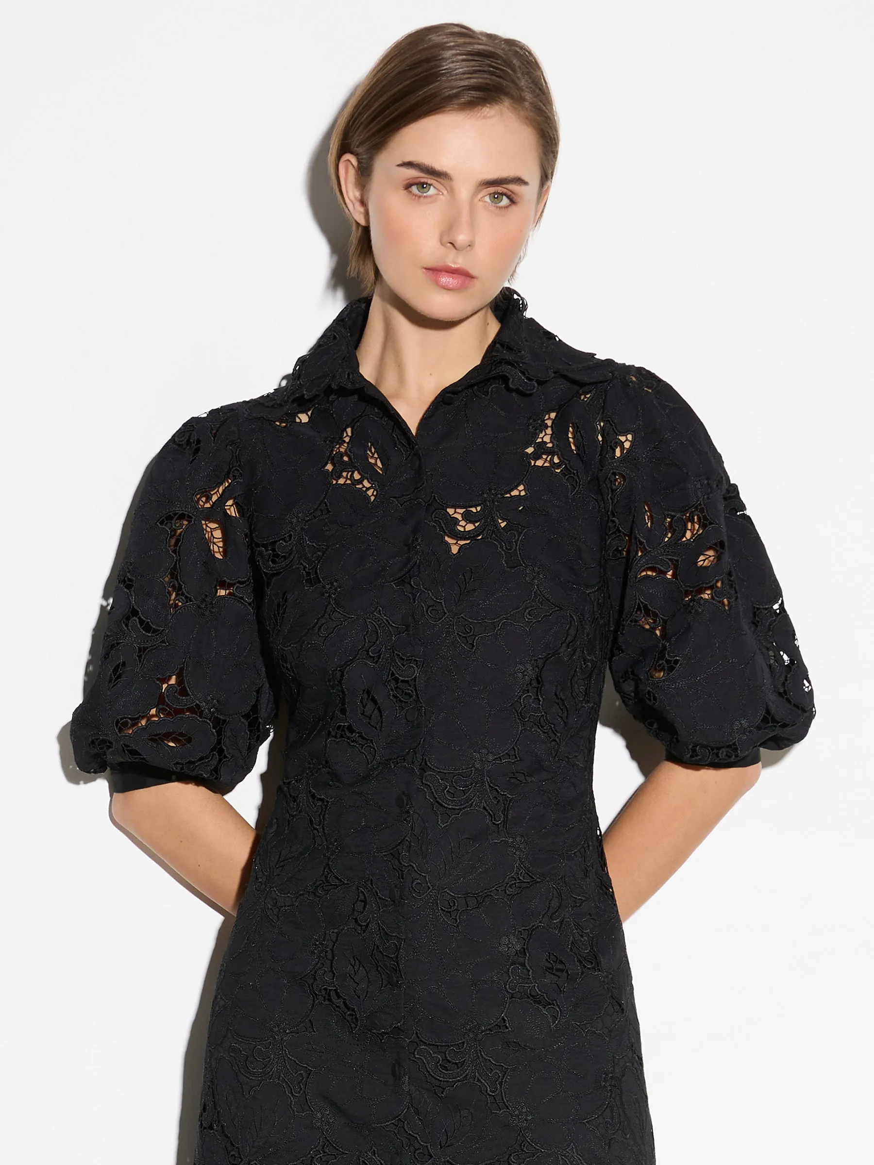 Monte Carlo Shirt Dress - Black (Size 8 Only)