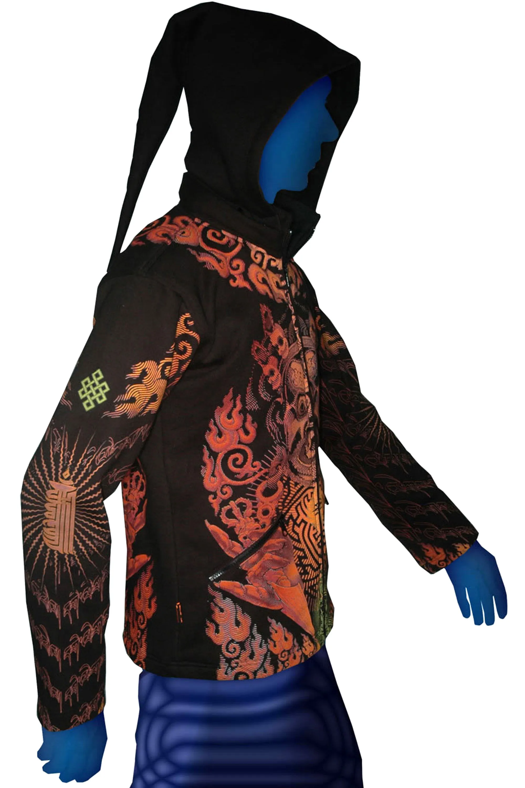 Morph Jacket Pixie Hood : Fire Mahakala