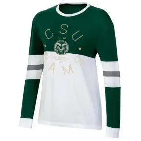 NCAA Colorado State Rams Women's Long Sleeve Color Block T-Shirt - M