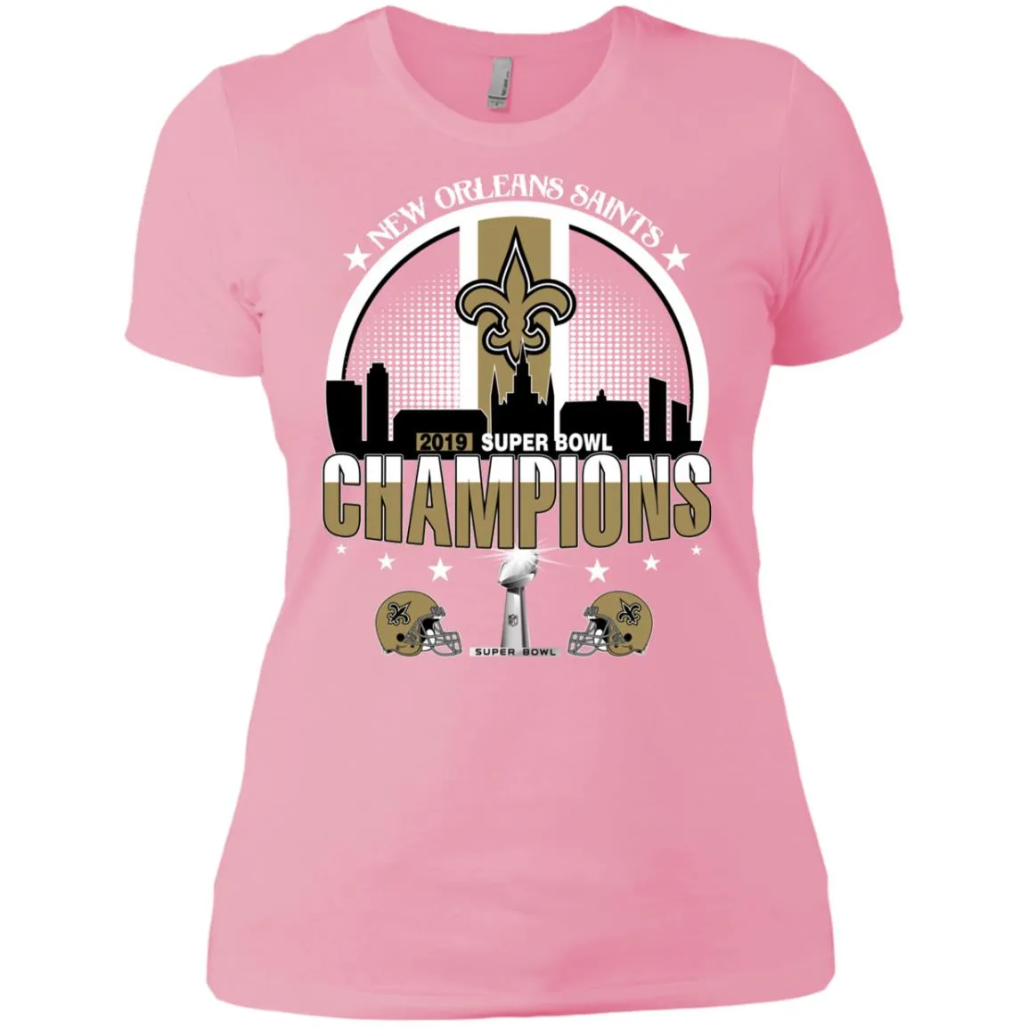 Nfl – New Orleans Saints 2019 Super Bowl Champions Football Women Cotton T-Shirt