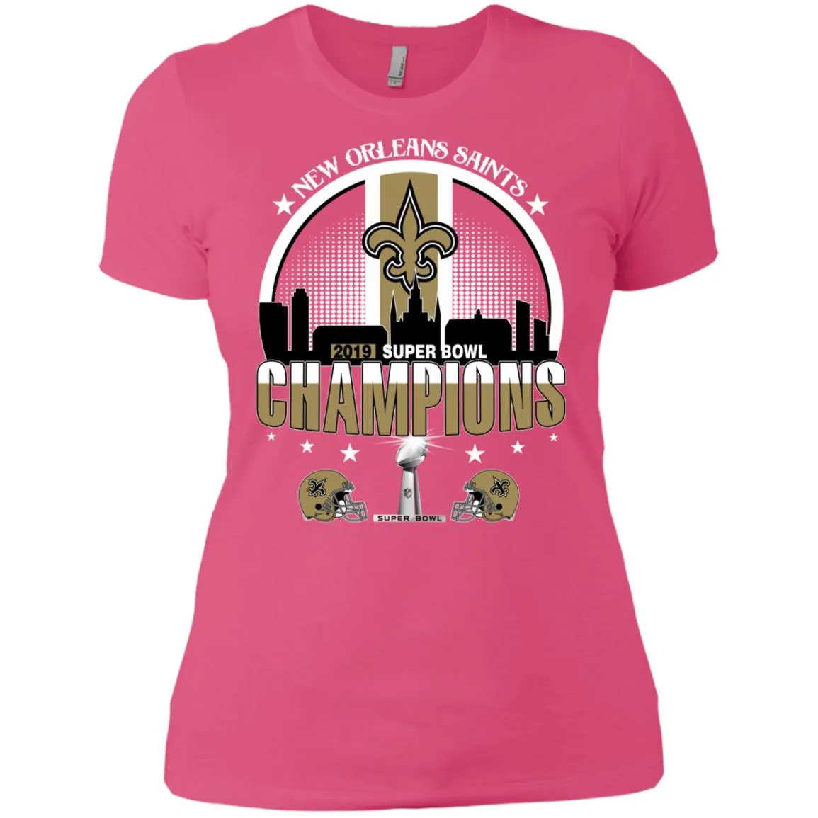 Nfl – New Orleans Saints 2019 Super Bowl Champions Football Women Cotton T-Shirt