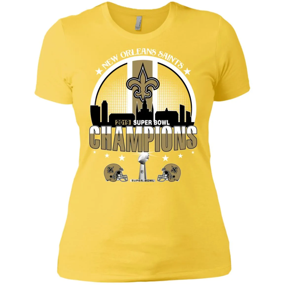 Nfl – New Orleans Saints 2019 Super Bowl Champions Football Women Cotton T-Shirt