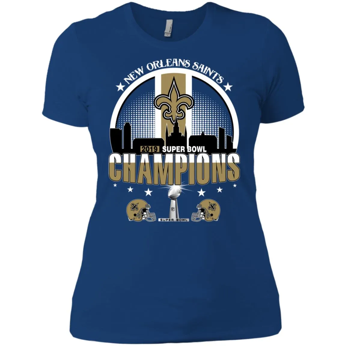 Nfl – New Orleans Saints 2019 Super Bowl Champions Football Women Cotton T-Shirt