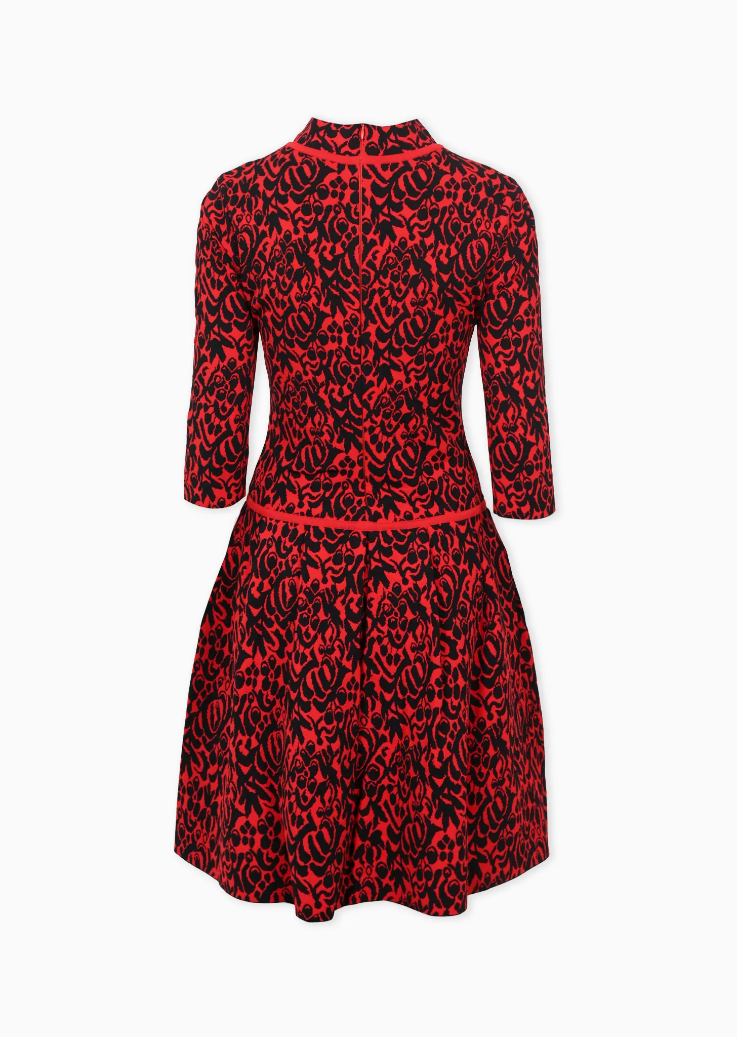 Odiana Patterned Mock Neck Dress