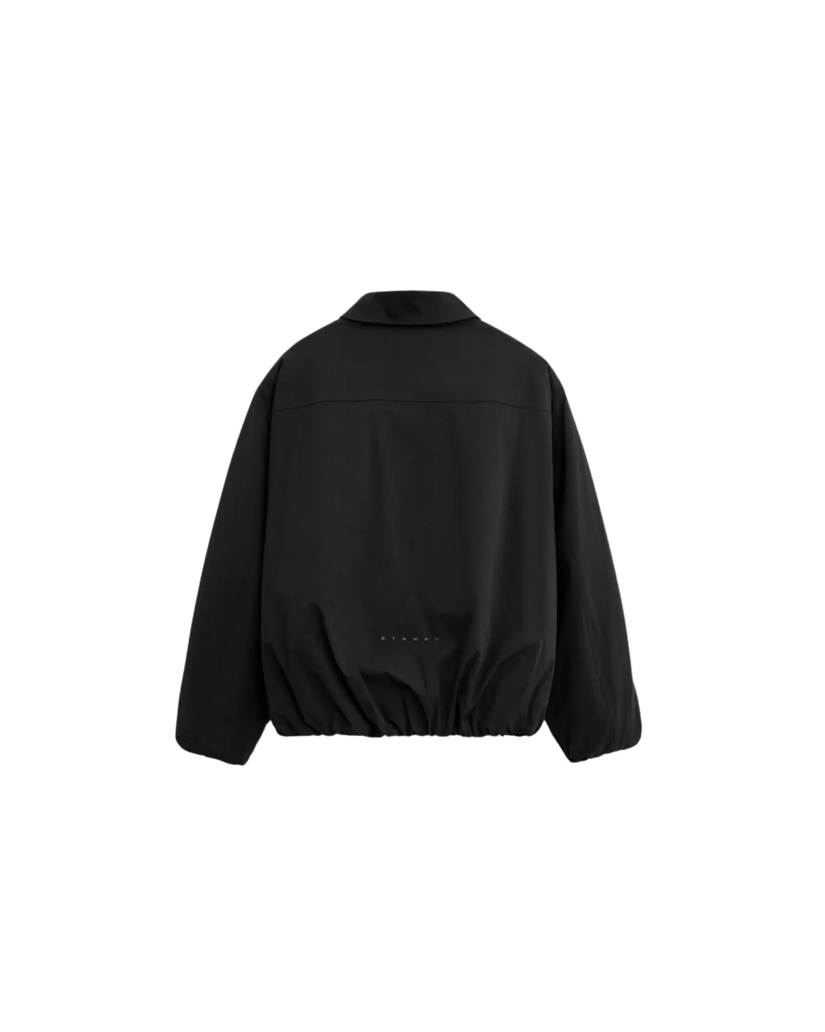 Oversized Cropped Bomber - Black