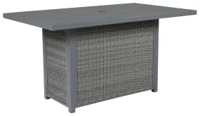 Palazzo - Gray - Rect Bar Table W/Fire Pit