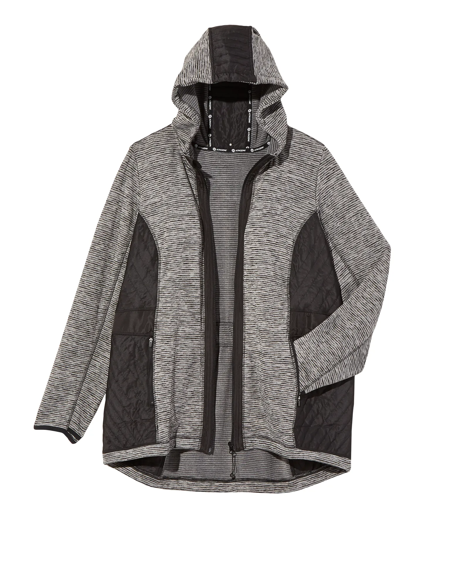 Pamir Fleece Hooded Jacket | Charcoal Grey / Black