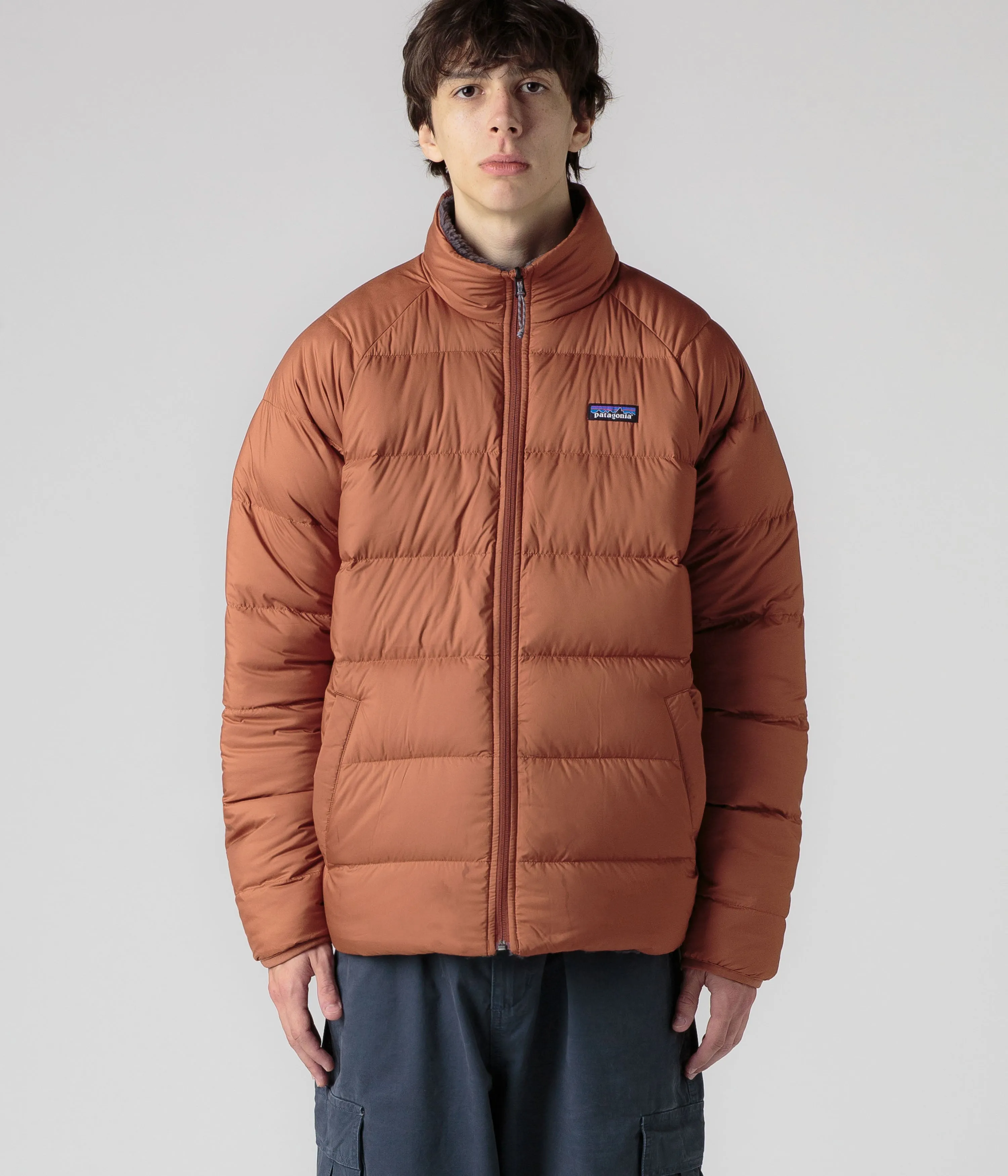 Patagonia Reversible Silent Down Jacket - Sisu Brown