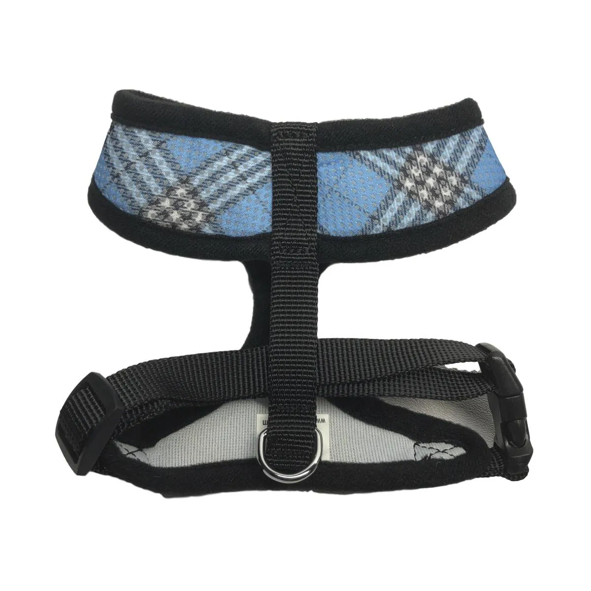 Plaid Breathe EZ Pullover Mesh Dog Harness in Blue