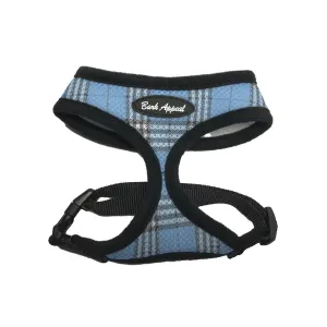 Plaid Breathe EZ Pullover Mesh Dog Harness in Blue