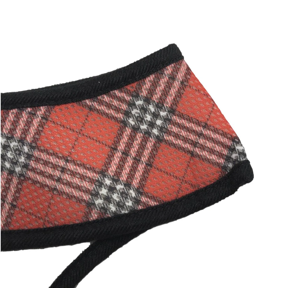 Plaid Breathe EZ Pullover Mesh Dog Harness in Red