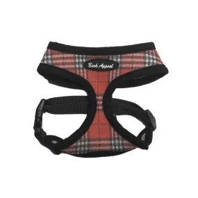 Plaid Breathe EZ Pullover Mesh Dog Harness in Red