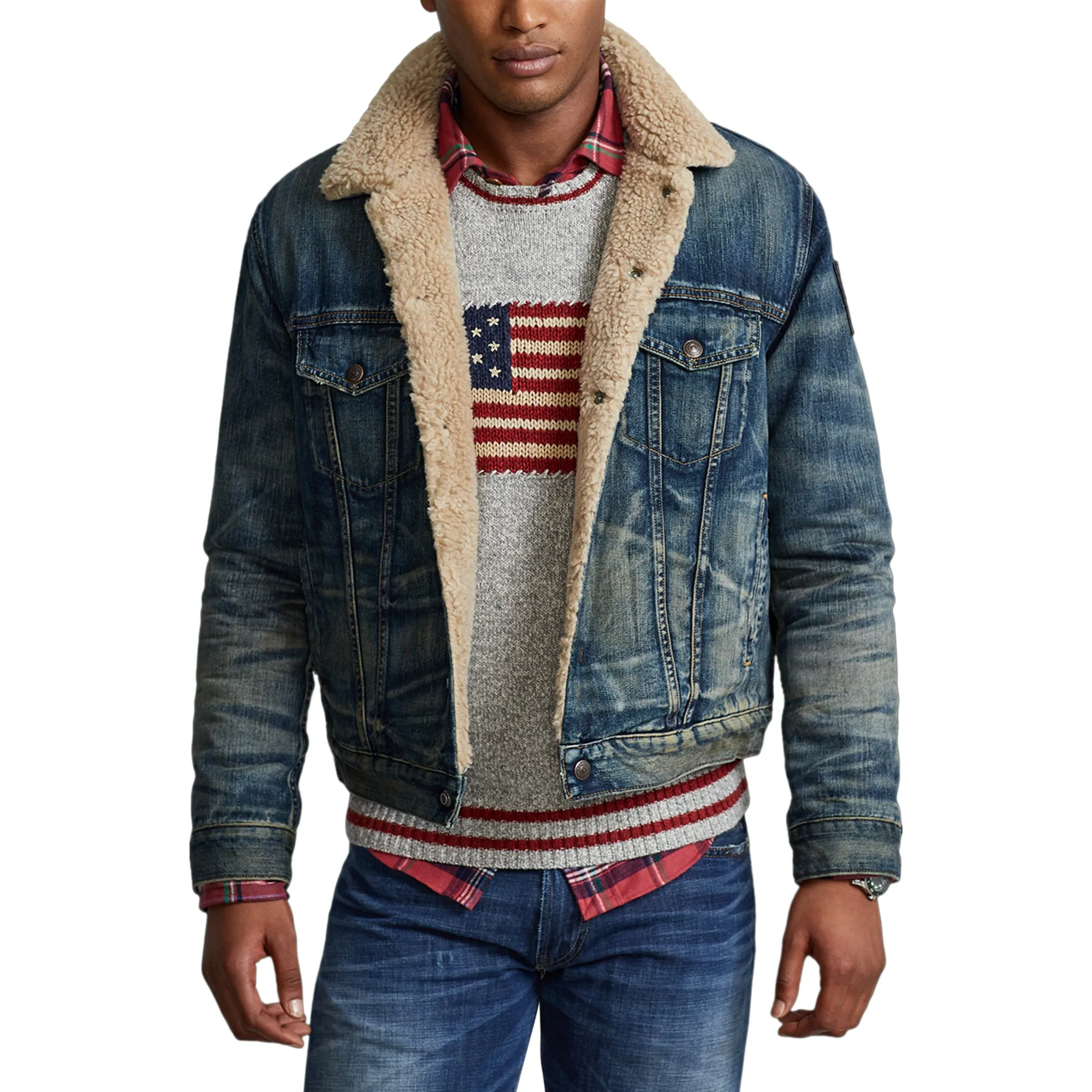 Polo Ralph LaurenFleece-Lined Trucker Jacket 710850379001