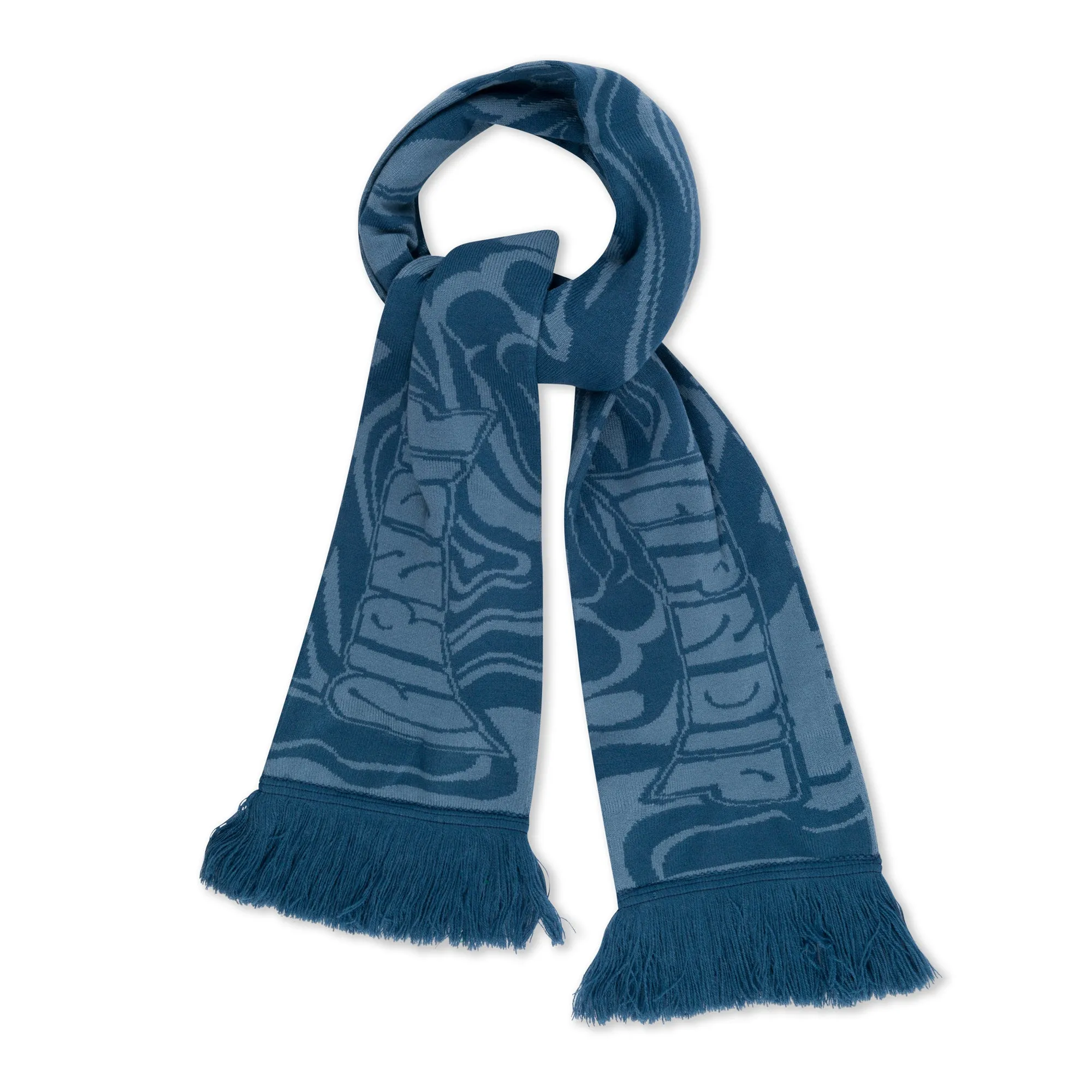 Psychedelic Knit Scarf (Dark Slate)