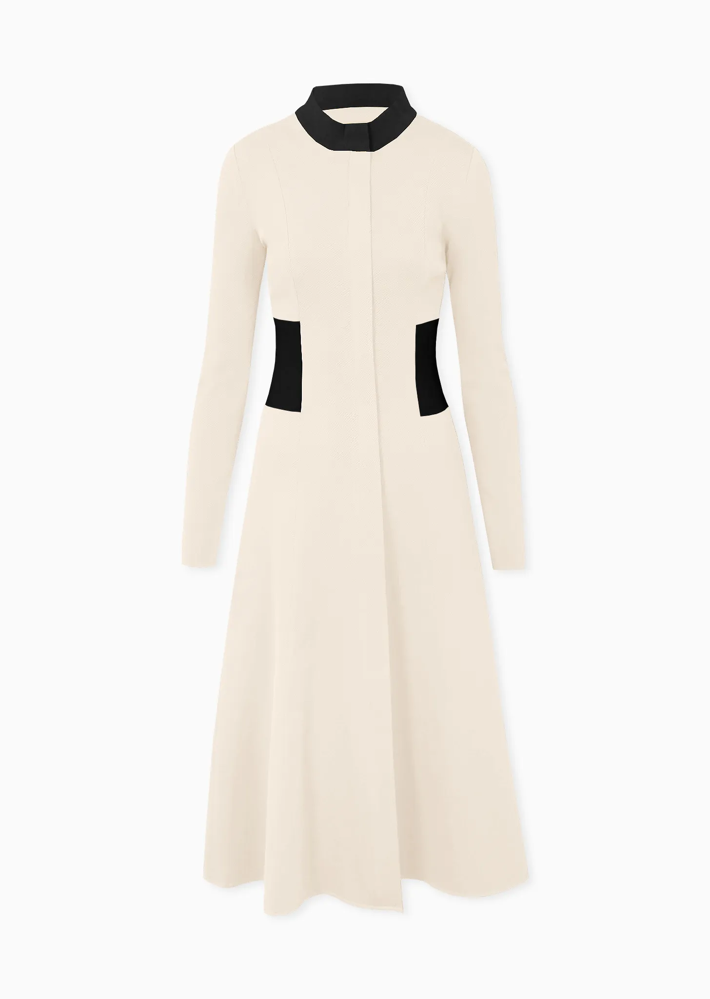 Rachela - Stretch Twill Coat Dress with Mock Neck