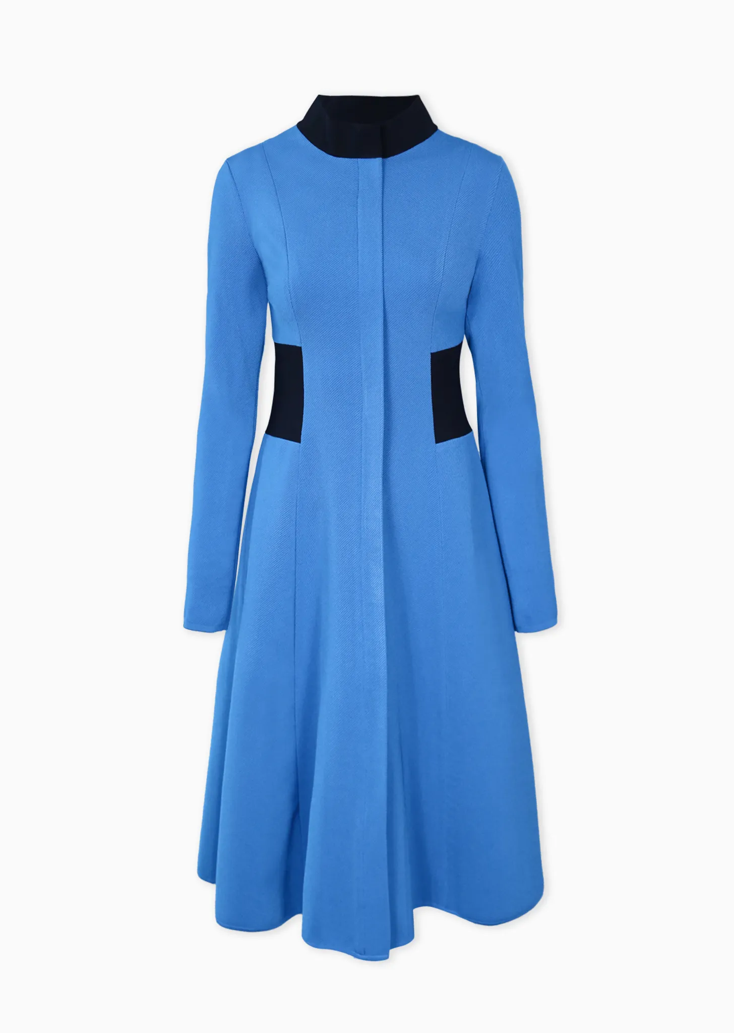 Rachela - Stretch Twill Coat Dress with Mock Neck