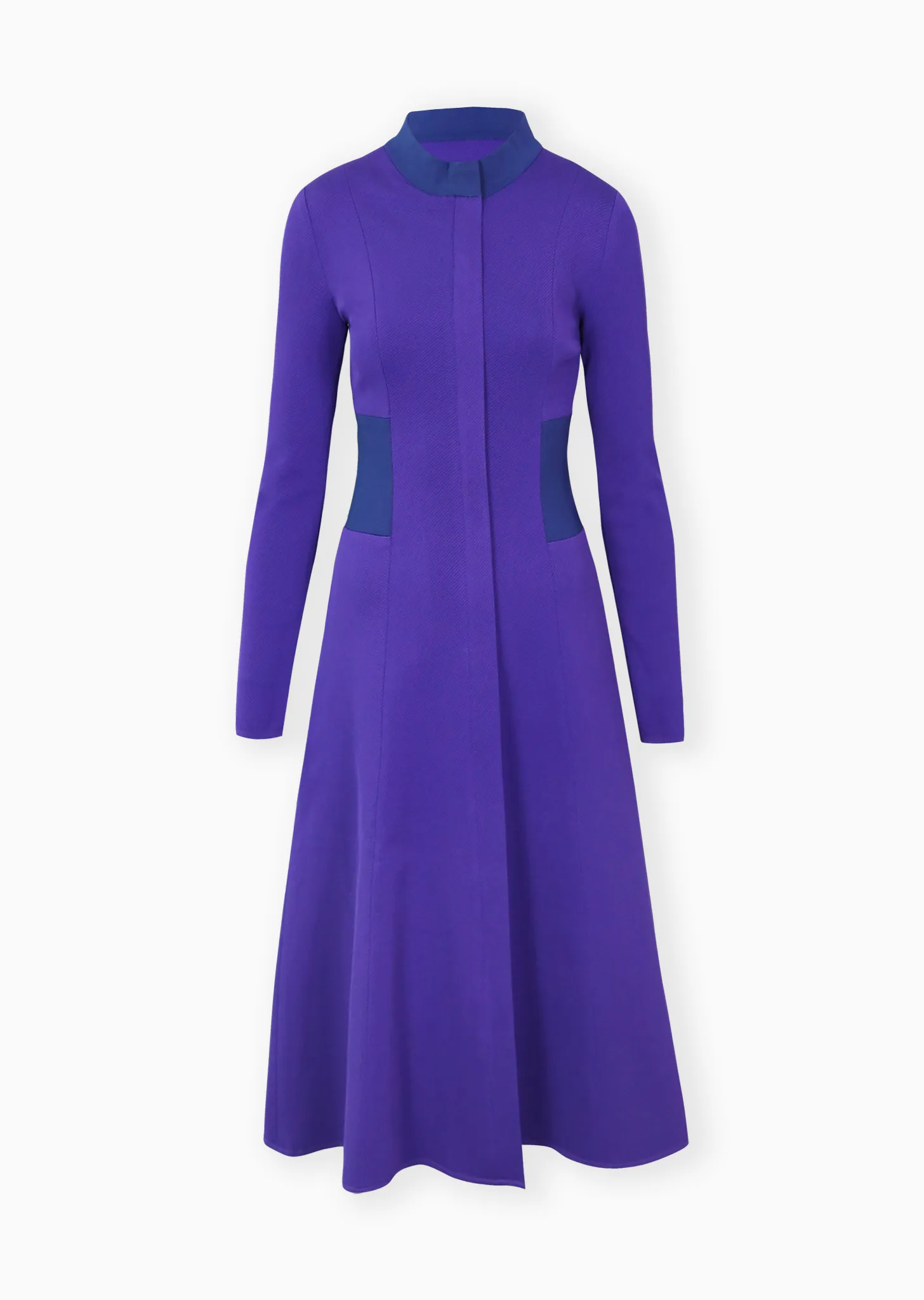 Rachela - Stretch Twill Coat Dress with Mock Neck