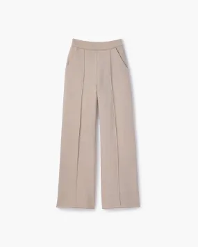 Raw Edge Wide Leg Pant - Sand